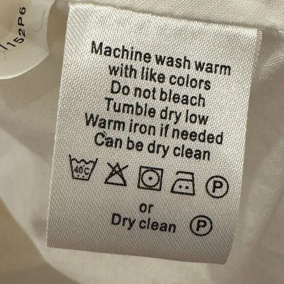 Diane Von Furstenberg White Faux Wrap Dress w/ Tie Waist, Size 6 - Picture 8 of 8